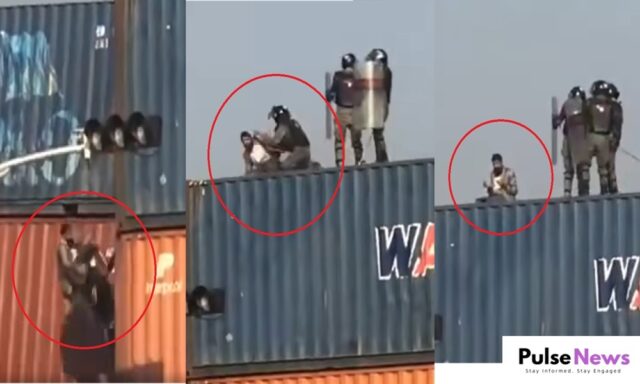 Protester Praying Thrown Out of Triple-High Container by Rangers Video Goes Viral PULSE NEWS