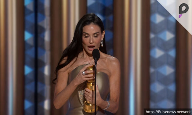 Demi Moore Celebrates First Golden Globe Win at 62 Pulse news network