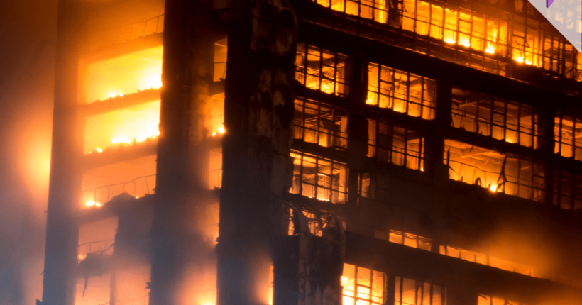 Friends Flee from Flames Friends Flee from Flames