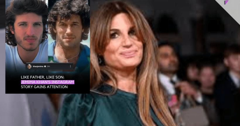 Jemima Khan touching photo