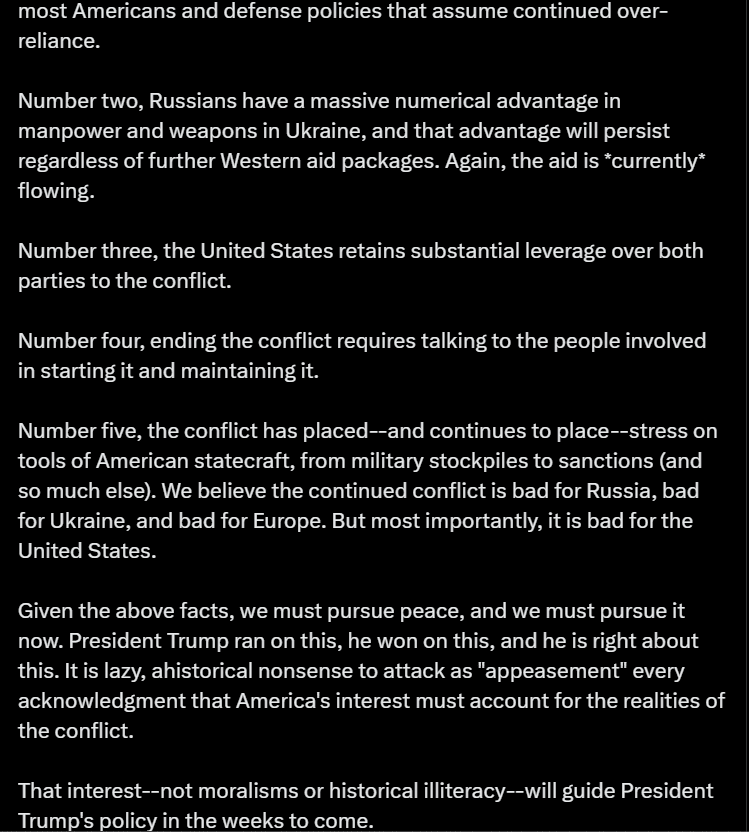 JD Vance on Ukraine War