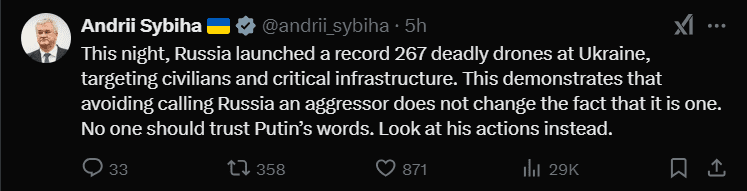 Ukraine’s Foreign Minister Warns