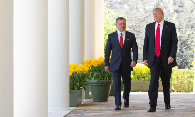 Trump hosted Jordan’s King Abdullah