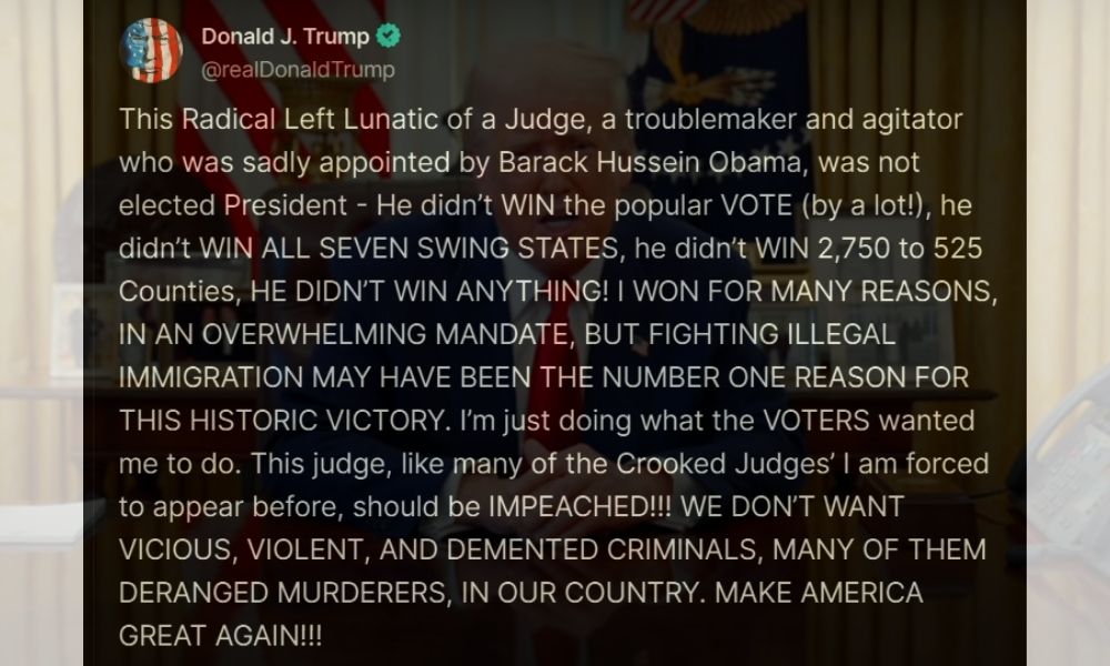 Trump Demands Judge ’s Impeachment Over Deportation Ruling Pulse news network